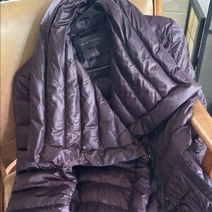 Elie Tahari Deep Purple Puffer Coat